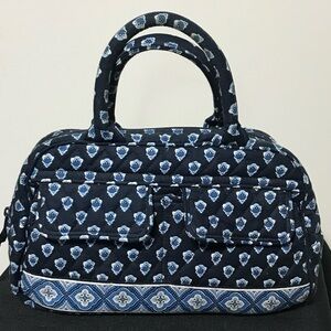 Vera Bradley Blue Floral Dome Satchel Bag